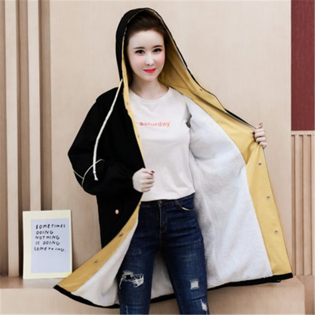 Korean Women Trench Coat Fashion casual Hooded Windbreaker Print Single Breasted Lightweight Raincoat Outerwear Female Plus size