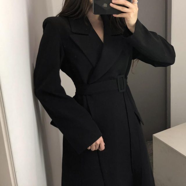 New spring autumn fashion Casual women’s Trench Coat long Outerwear loose clothes for lady with belt