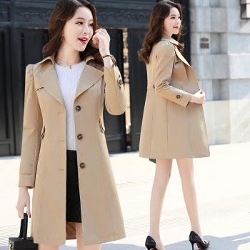 Spring Autumn Trench Coat Single Breasted Trench Coat  Woman Trench Coat Long Women Windbreakers Plus Size Trench Coat Femminos