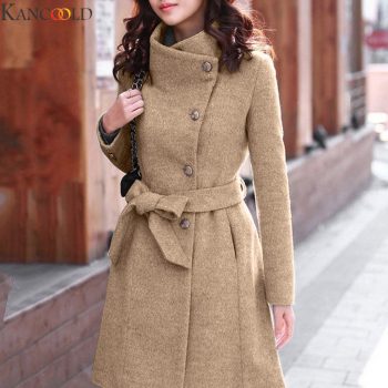 KANCOOLD Women Winter 1PC Trench Coat For Women Double Breasted Slim Fit Long Spring Coat Autumn Outerwear Overcoat Outwear