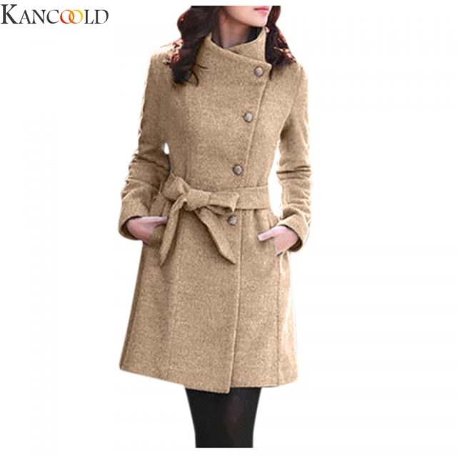 KANCOOLD Women Winter 1PC Trench Coat For Women Double Breasted Slim Fit Long Spring Coat Autumn Outerwear Overcoat Outwear