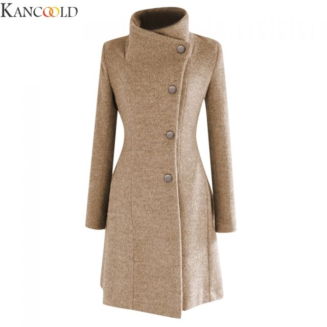 KANCOOLD Women Winter 1PC Trench Coat For Women Double Breasted Slim Fit Long Spring Coat Autumn Outerwear Overcoat Outwear