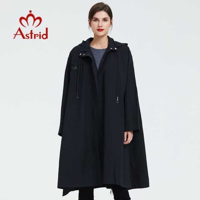 Astrid trench coat Women Hooded Plus Size high quality Windbreaker fashion Gothic Long Loose Suitable for everyone coat 2019 B02