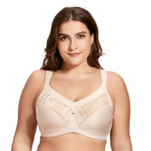 Women’s Cotton Unlined Full Coverage Support Wire free Plus Size Minimizer Bra