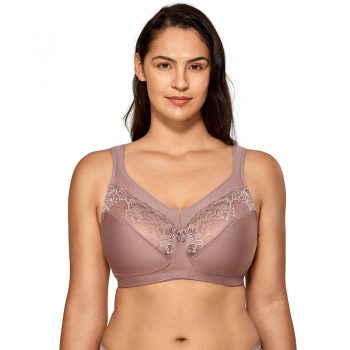 Women's Unlined Full Figure Support Plus Size Wirefree Minimizer Bra