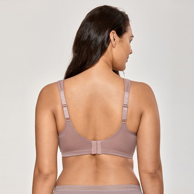 Women’s Unlined Full Figure Support Plus Size Wirefree Minimizer Bra