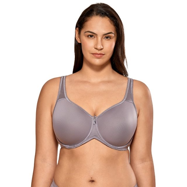 Women’s Plus Size Seamless Full Coverage Underwire Lightly Padded Basic T-shirt Bra