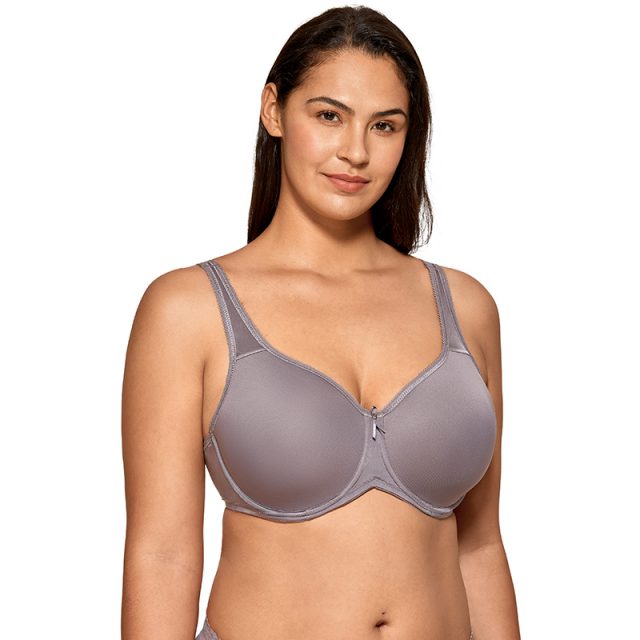 Women’s Plus Size Seamless Full Coverage Underwire Lightly Padded Basic T-shirt Bra