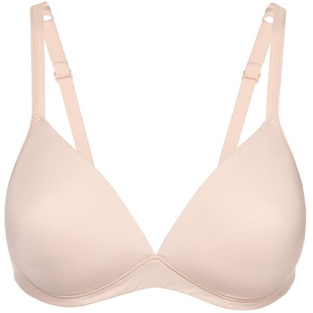 Women’s Soft Lightly Padded Wire Free Plunge Lift T-Shirt Seamless Bra