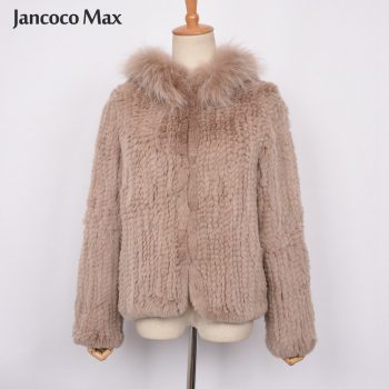 New Arrival Women Fashion Style Real Rabbit Fur Coat High Quality Hooded Fur Jacket Winter Soft Warm S7434