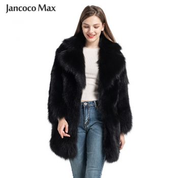 2019 Winter Warm Real Fur Long Coats Female Fashion Fox Fur Jacket Natural Fur Outwear S7568
