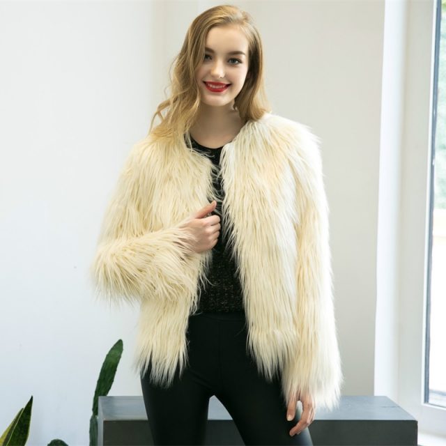 6XL Sale Faux Fur Wool Women’s 2019 new Jackets Fur Coats Winter Jacket Women warm longhair faux fur coats jackets Fashion