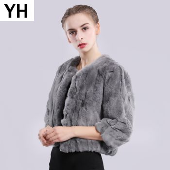 2019 Hot Sale Autumn Winter Genuine Real Rex Fur Jacket Short Women Fashion Rex Rabbit Fur Coat Natural Rex Rabbit Fur Overcoat