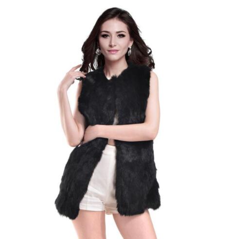Free Shipping Hot Sale Fur Vest Women Rabbit Fur Vest Real Fur Coats For Women Fur Vest Gilet Woman Coat Outwear