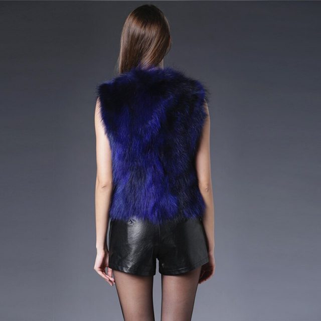 New Real Genuine Raccoon Dog Fur Sleeveless Vest Natural Fur Coats For Women Winter Best Fashion Furs Jackets Multicolor