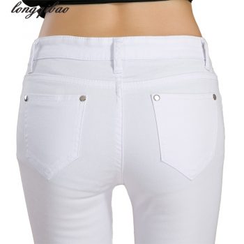 Summer and autumn new candy color jeans ladies Korean tight body pencil pants thin section TB7530