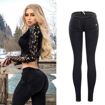 Low Waist Push Up Jeans Women Streetwear Skinny Pencil Pants Femme Fashion Super Stretch Slim Soft Legging Denim Pants Mujer