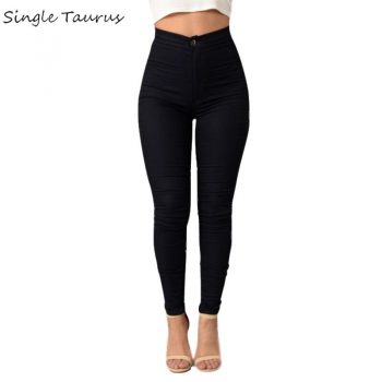 High Waist Skinny Denim Pant Women Legging Fashion Sexy Elasticity Pantalones Mujer Push Up Ropa Mujer Black White Women Clothes