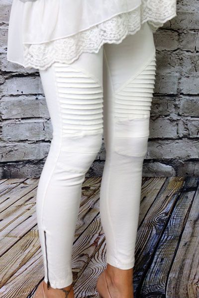 Europe America Moto Biker Jeans Women Cotton Washed Vintage Pleated Pencil Pants Femme Zipper High Elasticity Skinny Trousers