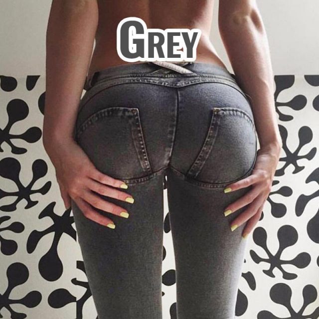 Women Skinny Leggings Casual Jeans Bodycon Low Waist Denim Push Up Pants for Sports NGD88