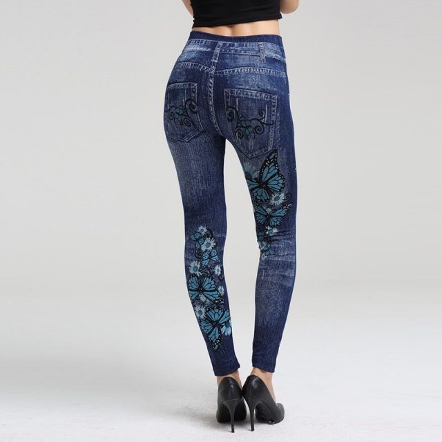 Ladies Leggings High Waist Printed Pattern Breathable Pants Sports for Women NGD88