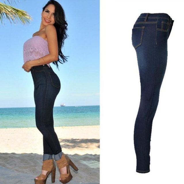 High Waist Jeans Women Fashion Slim Skinny Denim Pants Plus Size Vaqueros Mujer Bleached Push Up Vintage Spodnie Damskie Jeansy