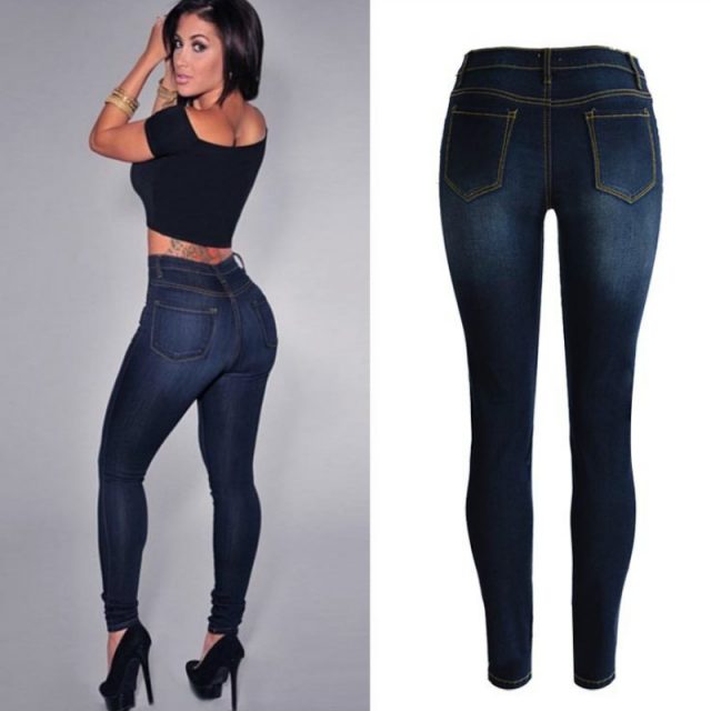 High Waist Jeans Women Fashion Slim Skinny Denim Pants Plus Size Vaqueros Mujer Bleached Push Up Vintage Spodnie Damskie Jeansy