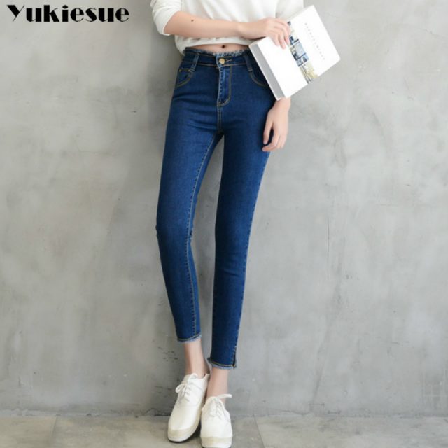 fashionable woman’s jeans with high waist jeans woman mom jeans denim pencil pants women’s jeans for women jean femme Plus size
