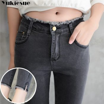 fashionable woman's jeans with high waist jeans woman mom jeans denim pencil pants women's jeans for women jean femme Plus size