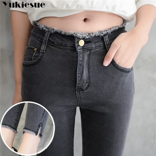 fashionable woman’s jeans with high waist jeans woman mom jeans denim pencil pants women’s jeans for women jean femme Plus size