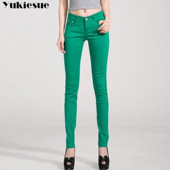 2019 New Slim Pencil Pants Vintage skinny jeans High Waist Jeans New Women pants full length Pants Female denim skinny Pants