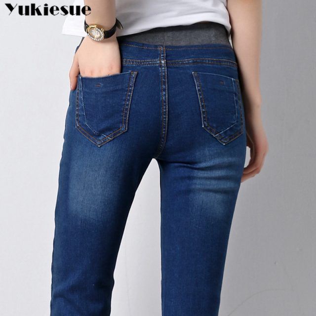 high waist jeans woman woman’s jeans for women ripped jeans woman skinny calf length pants capris jeans women’s jeans Plus size