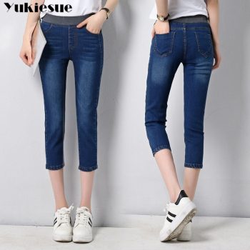 high waist jeans woman woman's jeans for women ripped jeans woman skinny calf length pants capris jeans women's jeans Plus size