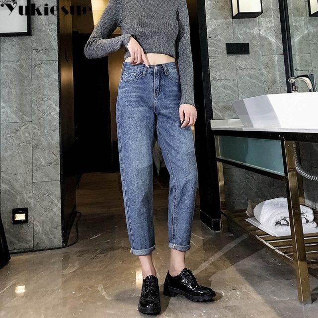 jean woman mom jeans pants boyfriend ripped jeans for women with high waist push up large plus size ladies jeans denim 2019
