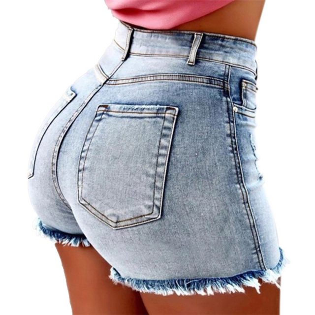 2019 Sexy Shorts Women Summer High  Denim Shorts Casual Women Jeans Short New Femme Push Up Skinny Slim Denim Shorts Hot Sale