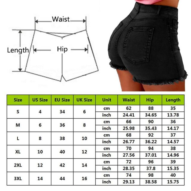 2019 Sexy Shorts Women Summer High  Denim Shorts Casual Women Jeans Short New Femme Push Up Skinny Slim Denim Shorts Hot Sale