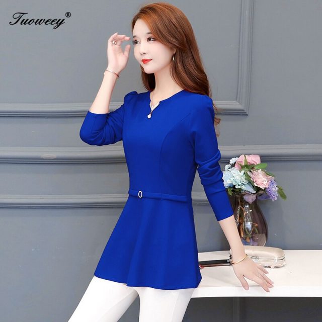 Fashion Women red spring Shirt Autumn Slim Simple Button Elegant Blusas Long-Sleeved Shirts Solid Color Shirts Tops 5XL