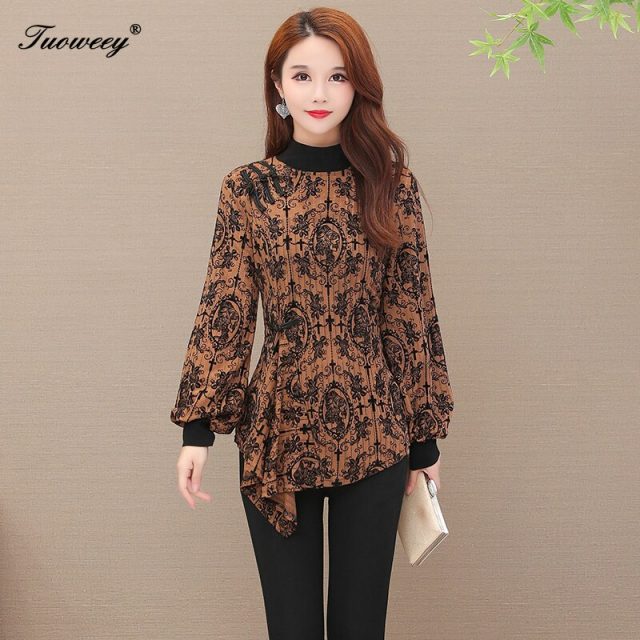 M-5XL Women spring irregular Blouses shirt Chiffon Women Tops 2020 New Fashion Women leopard Blouses Plus Size Blouses