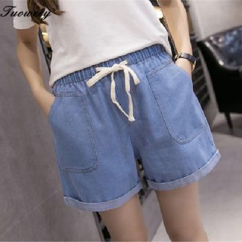 2018 New Women Shorts streetwear Summer sexy Denim Shorts mid Waist Jeans Short Plus Size Hole Cowboy Straight Jeans Shorts