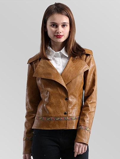 Vangull Casual Embroidery faux leather coat 2019 New Girl Motorcycle leather jacket women Fashion cool outerwear Street jackets