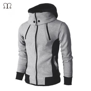 Windbreaker Jackets Man Fashion 2019 New Autumn Winter Men's Jacket Zipper Male Solid Sportswear Fleece Warm Hooded Coat Outwear