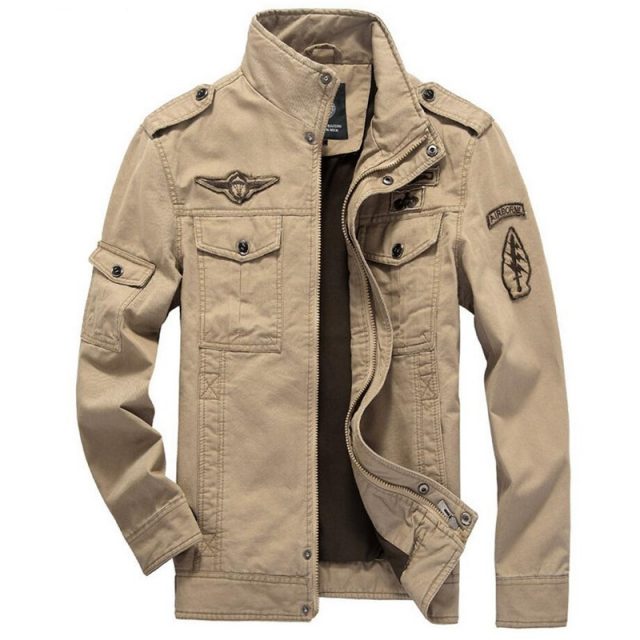 2019 Military Jacket Men Jeans Casual Cotton Coat Plus Size 6XL Army Bomber Tactical Flight Jacket Autumn Winter Cargo Jackets