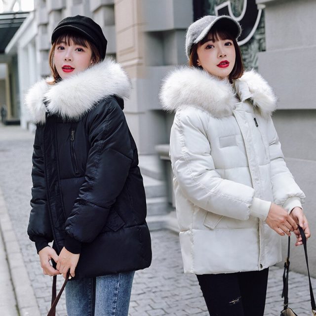 Big Fur New Parkas Female Women Winter Coat Thick Cotton Winter Jacket Womens Outwear Parkas for Women Winter Down Jacket