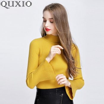 Flare Sleeve Sweaters And Pullovers Autumn Winter Knitted Sweater Women 2019 New Fashion Korean Style Female Long Sleeve Jumper