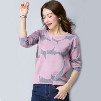 New Women Sweaters Plus Size Knitted Pullovers Sweater Female Long Sleeve Winter Sweater for  Female Knit Bottom Tops SJC005