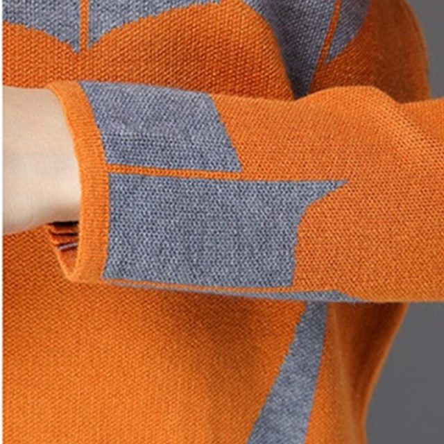New Women Sweaters Plus Size Knitted Pullovers Sweater Female Long Sleeve Winter Sweater for  Female Knit Bottom Tops SJC005