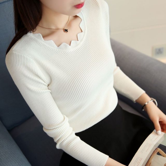 2019 Winter Knitting Sweater Pullovers Women Long Sleeve Tops Knitted Sweater Chic Woman Clothes Female Casual Streetwear BZY014