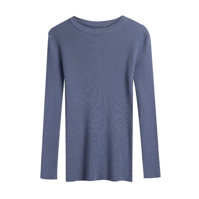 Elegant Knitted Women’s Thin Sweater Sexy O Neck Soft Warm Long Sleeve Sweater Women Autumn 2019 Womens Jumper Pull Femme BMX013