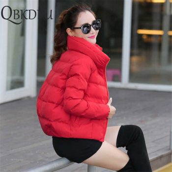 Women Short Jacket Parkas Mujer 2019 Winter Warm Jacket Coat Fashion Autumn Solid Warm Thicken Padded Down Parka Female Outwear