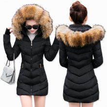 Fashion Winter Jacket Women Big Fur Belt Hooded Thick Down Parkas X-Long Female Jacket Coat Slim Warm Winter Outwear 2019 New
